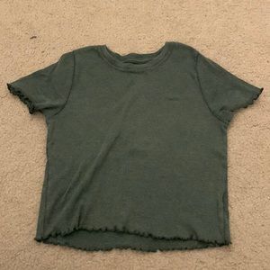 aerie green tight tee xs